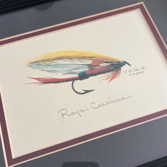 Framed Fly Fishing Art signed by Jim Wilshire Artist - Picture 3 of 4
